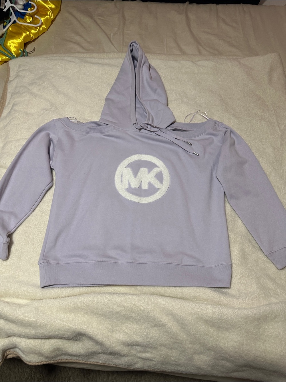 Michael Kors Lavender Hooded Sweatshirt with White MK Emblem